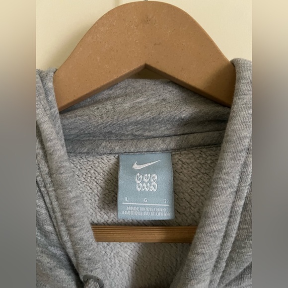 Nike x Drake CLB Certified Lover Boy Center Swoosh Gray Pullover Hoodie Size L - Picture 2 of 6
